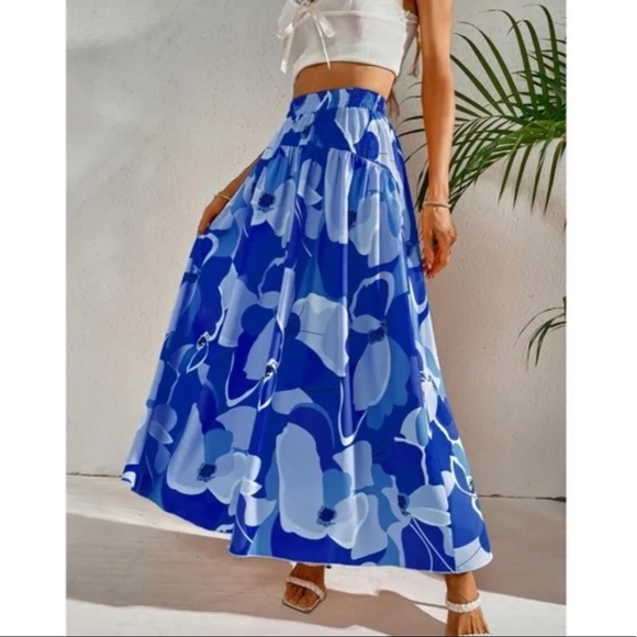 Bohemian Floral Tropical Print Maxi Skirt - Picture 5 of 12